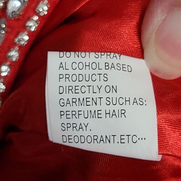 New MAC DUGGAL 67727 Red Beaded Drop Shoulder Pleated Flowy Gown Wn's (14W)-$458 - Picture 9 of 12